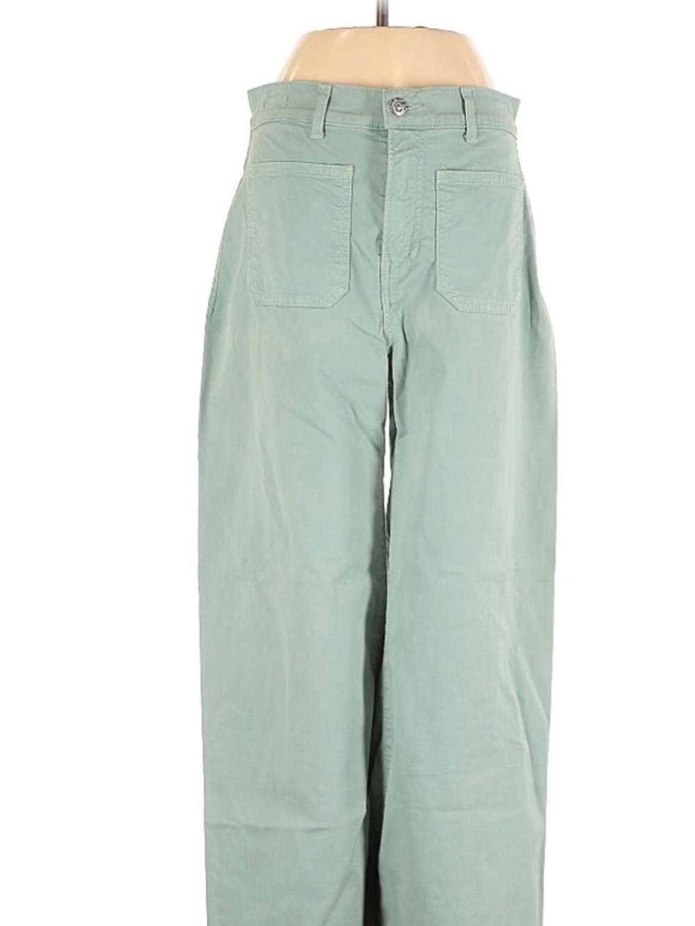 Veronica Beard cotton wide leg Sage Green denim pants—Size 26